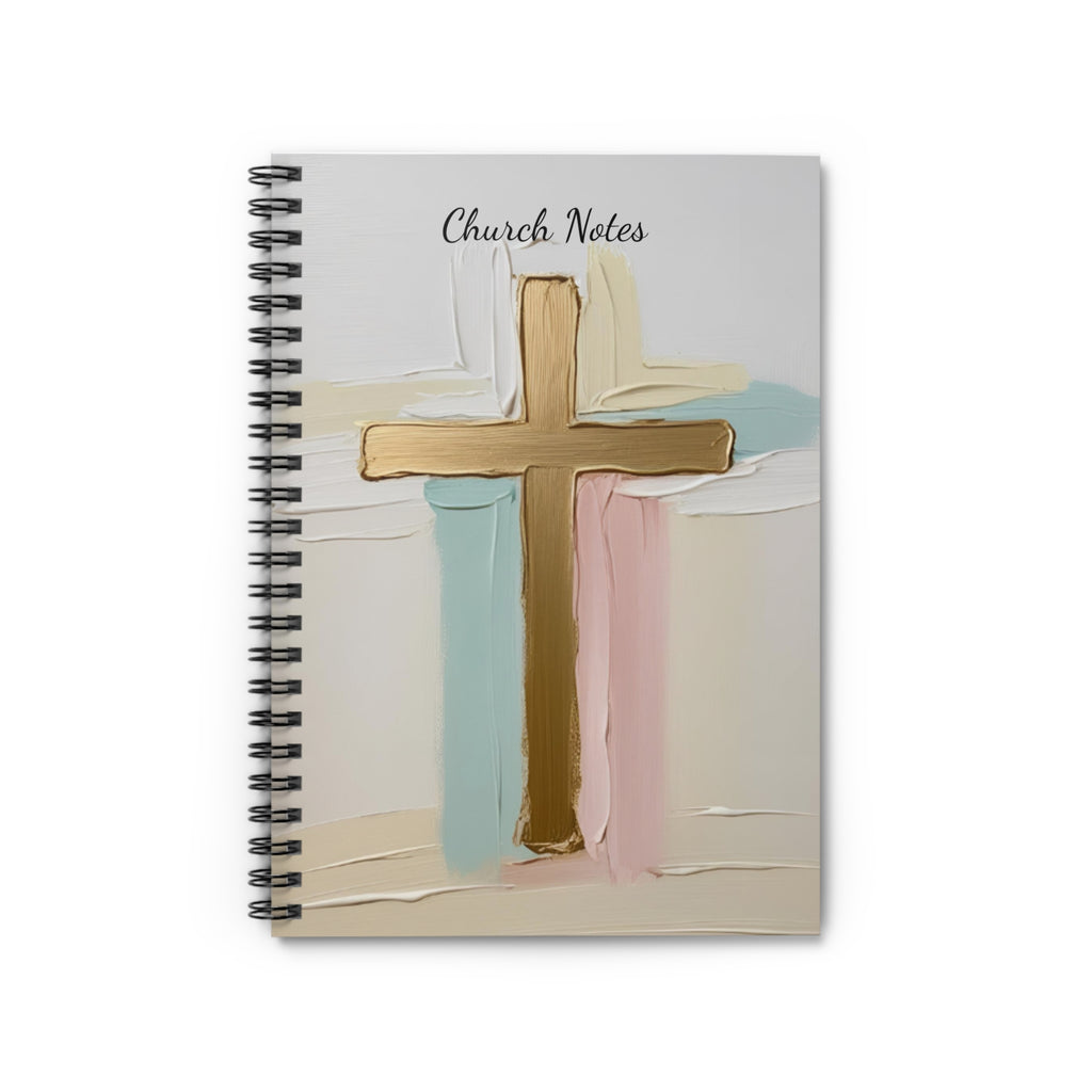Church Notes Spiral Notebook - Painted Cross