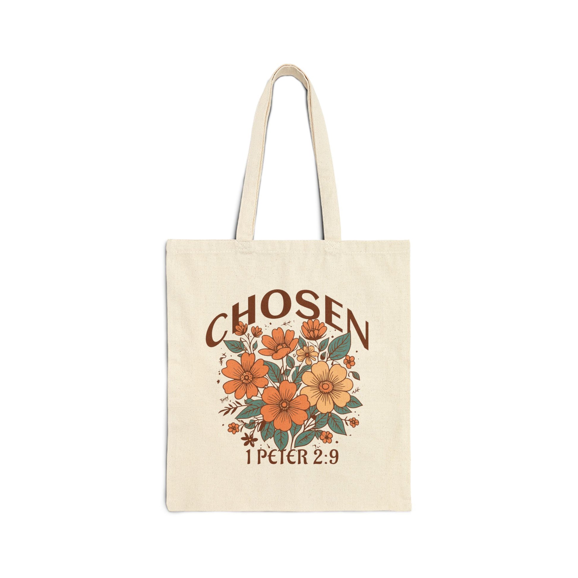 Chosen - Floral Cotton Canvas Tote Bag
