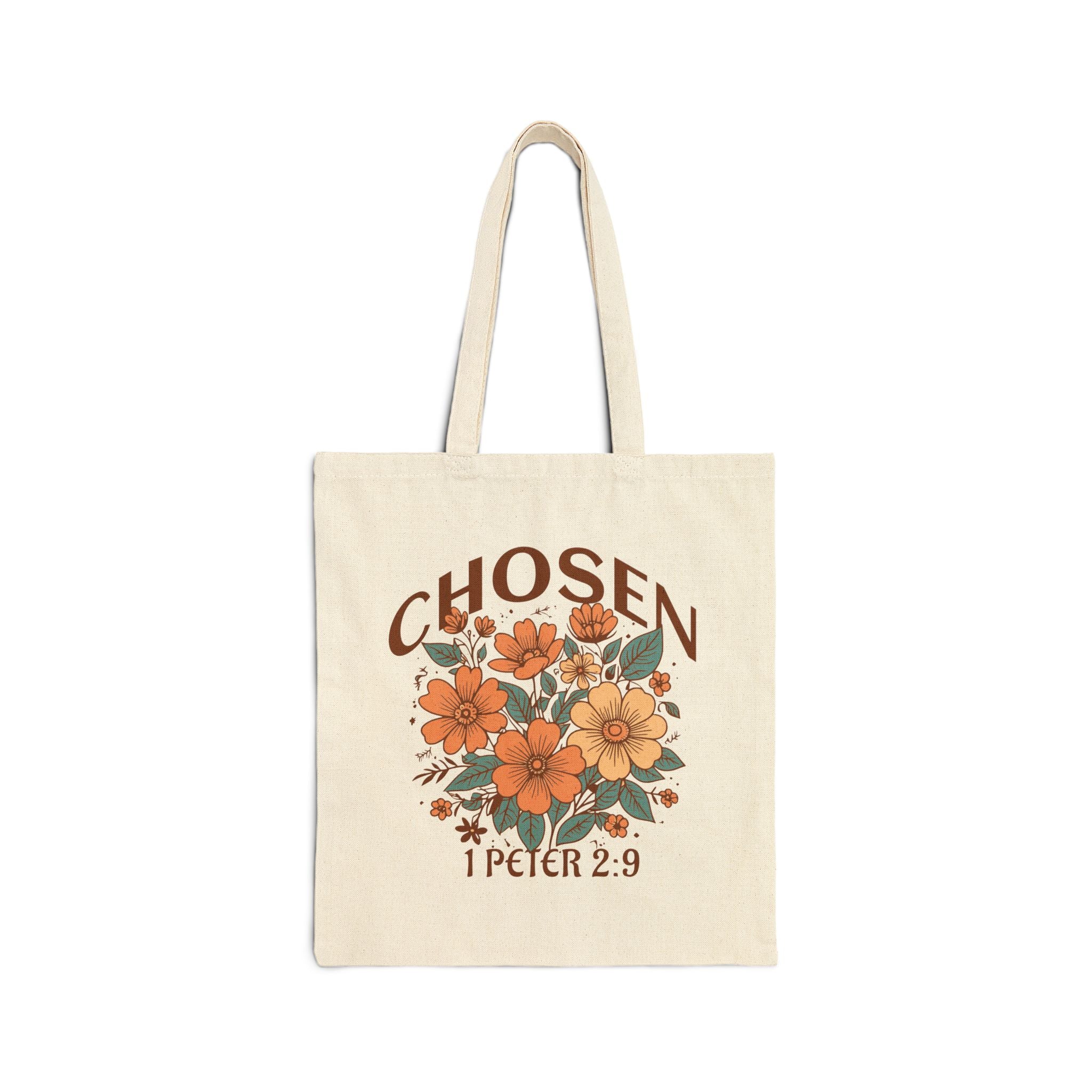 Chosen - Floral Cotton Canvas Tote Bag
