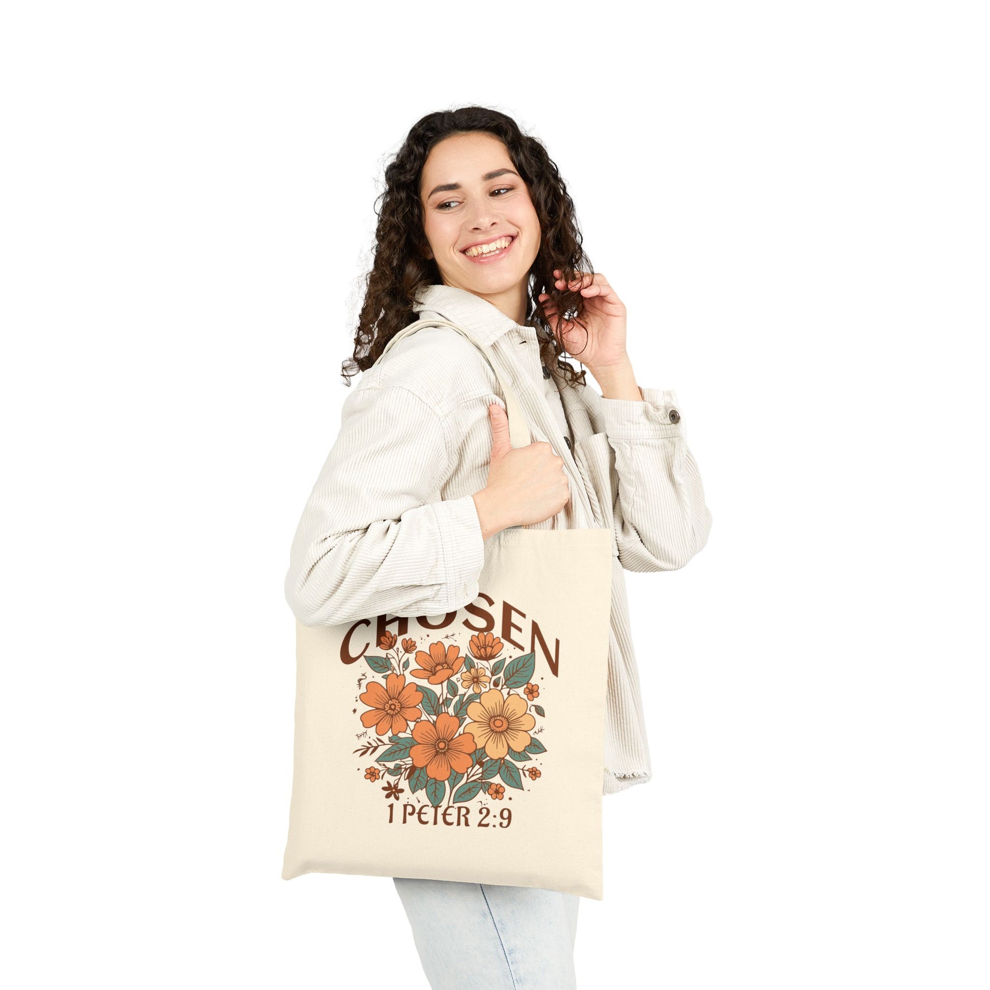 Chosen - Floral Cotton Canvas Tote Bag