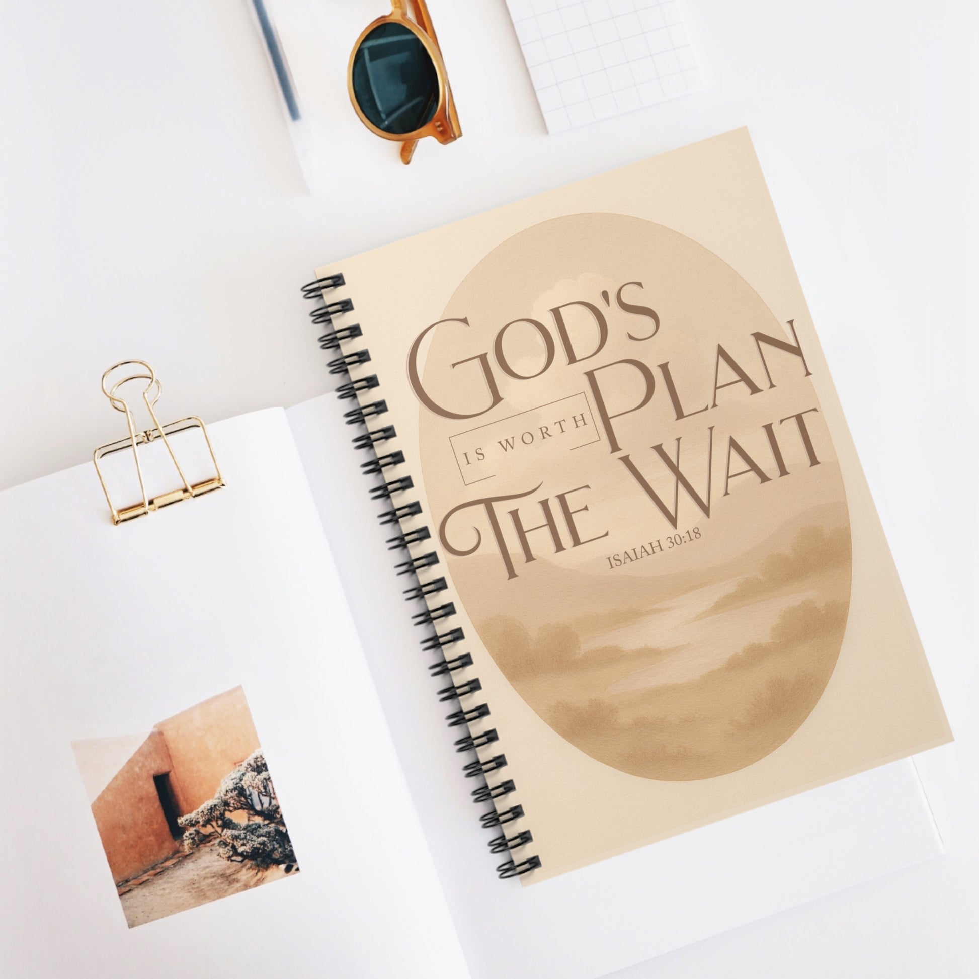 God's Plan Is Worth The Wait - Spiral Notebook