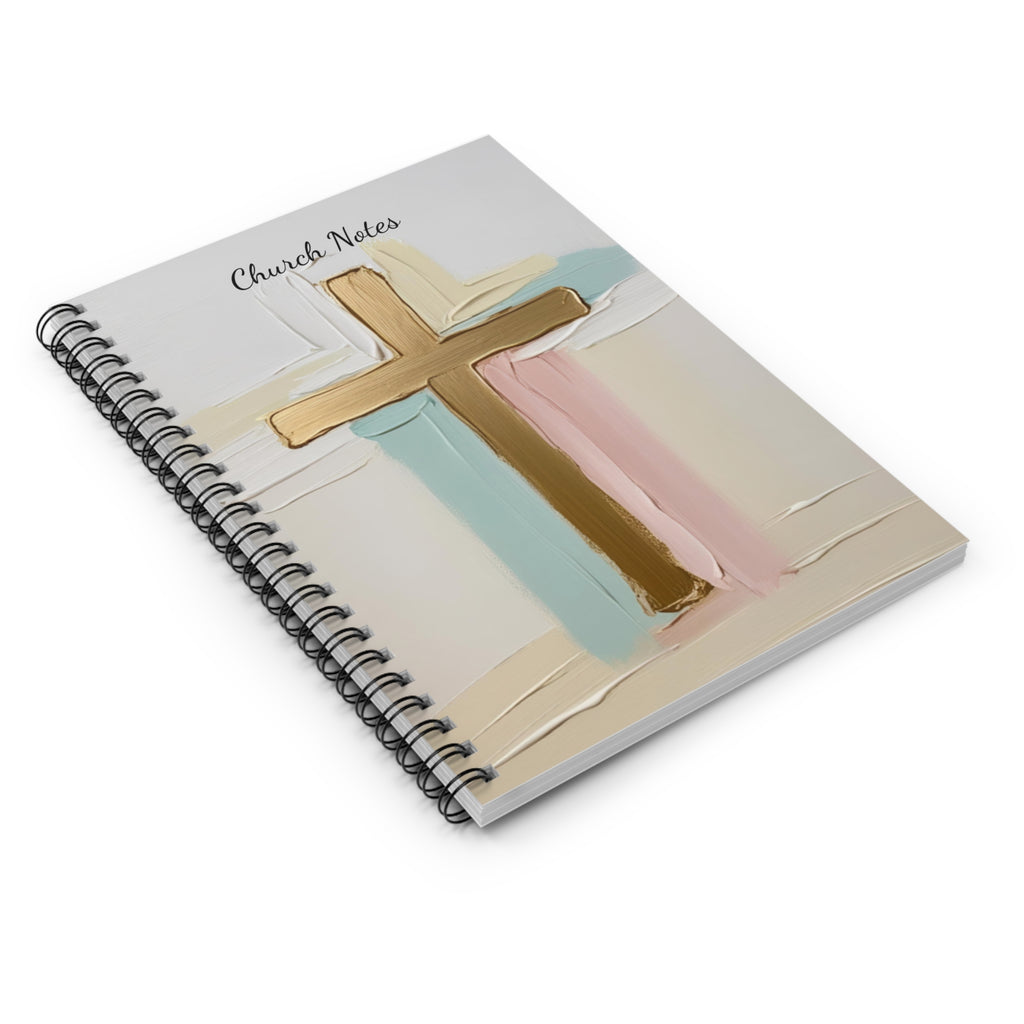 Church Notes Spiral Notebook - Painted Cross
