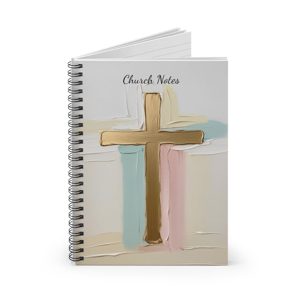 Church Notes Spiral Notebook - Painted Cross