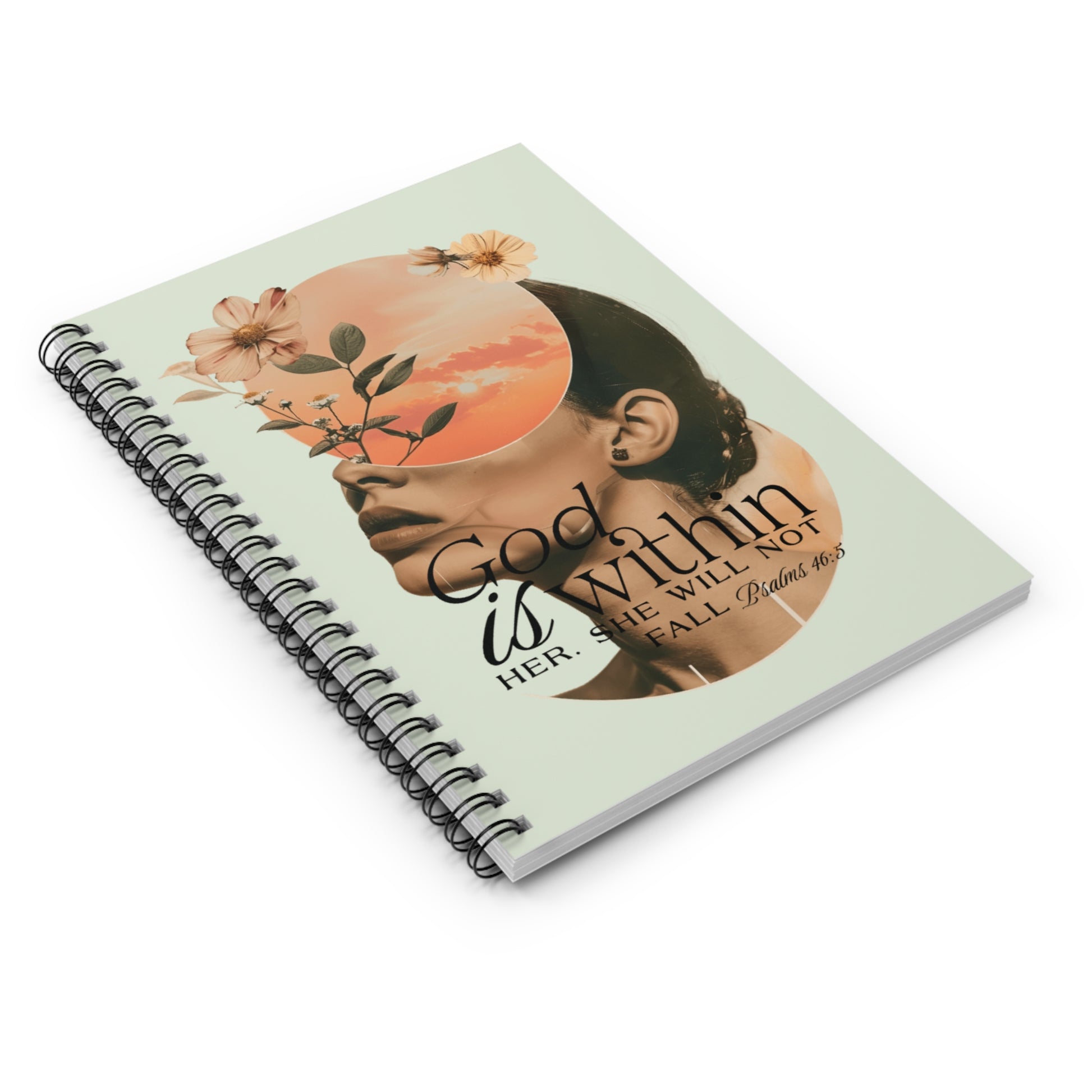 God Is Within Her She Will Not Fall - Spiral Notebook