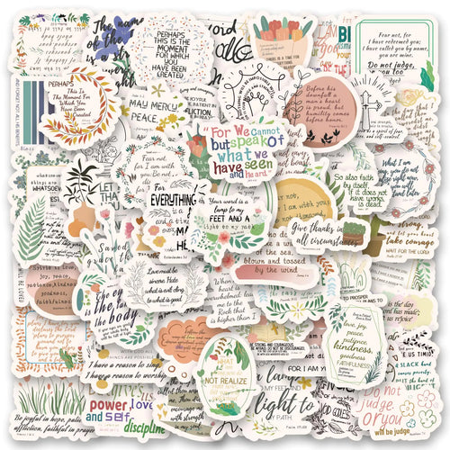100PCS Bible Stickers