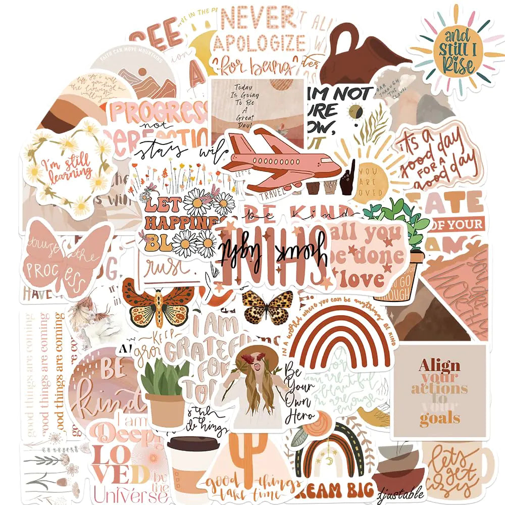 50PCS Bohemian Inspirational Stickers