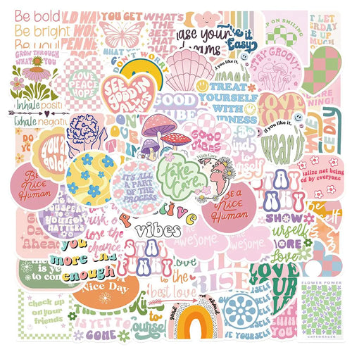 100 Pcs Pastel Motivational Stickers