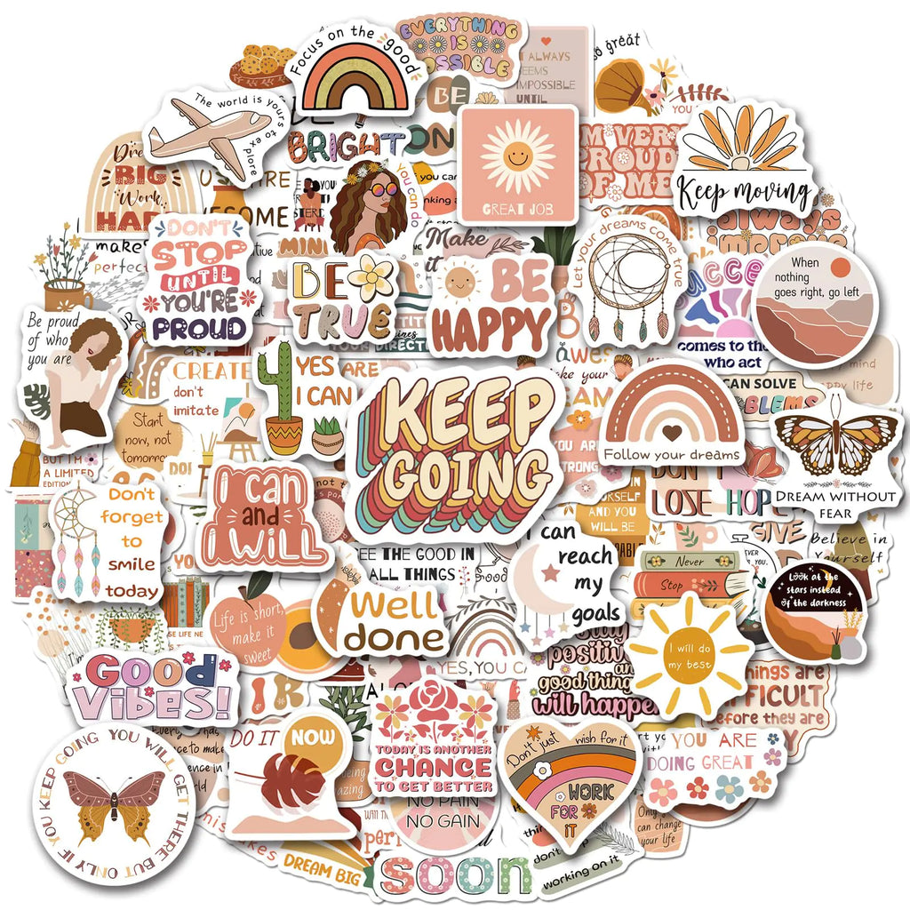 200 Boho Style Inspirational Stickers